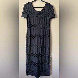 CLOSET CLEAROUT FinalPrice Joseph Ribkoff Eyelet Maxi Dress SX 12 (fits smaller)